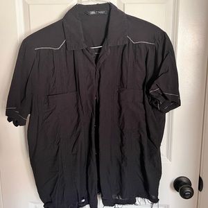 Western style oversized short sleeve shirt